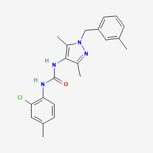 molecular formula C21H23ClN4O B4285949 N-(2-chloro-4-methylphenyl)-N'-[3,5-dimethyl-1-(3-methylbenzyl)-1H-pyrazol-4-yl]urea 