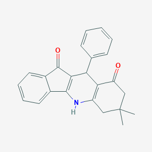 molecular formula C24H21NO2 B428595 7,7-Dimethyl-10-phenyl-6,7,8,10-tetrahydro-5H-indeno[1,2-b]quinoline-9,11-dione 