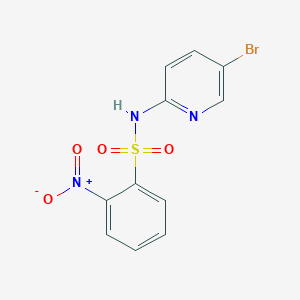 molecular formula C11H8BrN3O4S B4285960 N-(5-bromo-2-pyridinyl)-2-nitrobenzenesulfonamide 