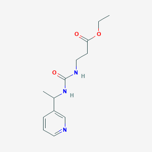 molecular formula C13H19N3O3 B4285993 ethyl N-({[1-(3-pyridinyl)ethyl]amino}carbonyl)-beta-alaninate 