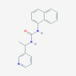molecular formula C18H17N3O B4286006 N-1-naphthyl-N'-[1-(3-pyridinyl)ethyl]urea 