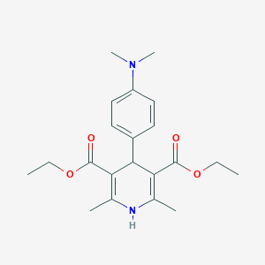 molecular formula C21H28N2O4 B428601 Diethyl 4-[4-(dimethylamino)phenyl]-2,6-dimethyl-1,4-dihydro-3,5-pyridinedicarboxylate CAS No. 21835-71-2