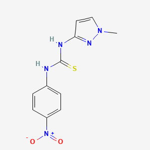 molecular formula C11H11N5O2S B4286013 N-(1-methyl-1H-pyrazol-3-yl)-N'-(4-nitrophenyl)thiourea 