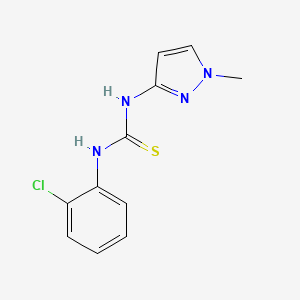 molecular formula C11H11ClN4S B4286015 N-(2-chlorophenyl)-N'-(1-methyl-1H-pyrazol-3-yl)thiourea 