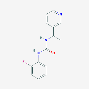 molecular formula C14H14FN3O B4286046 N-(2-fluorophenyl)-N'-[1-(3-pyridinyl)ethyl]urea 