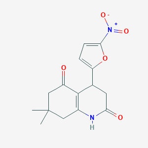 molecular formula C15H16N2O5 B428605 4-{5-nitro-2-furyl}-7,7-dimethyl-4,6,7,8-tetrahydro-2,5(1H,3H)-quinolinedione CAS No. 128839-43-0