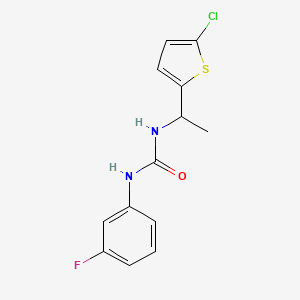 molecular formula C13H12ClFN2OS B4286054 N-[1-(5-chloro-2-thienyl)ethyl]-N'-(3-fluorophenyl)urea 
