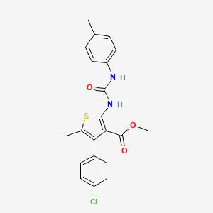molecular formula C21H19ClN2O3S B4286091 methyl 4-(4-chlorophenyl)-5-methyl-2-({[(4-methylphenyl)amino]carbonyl}amino)-3-thiophenecarboxylate 