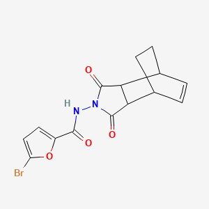 molecular formula C15H13BrN2O4 B4286106 5-bromo-N-(3,5-dioxo-4-azatricyclo[5.2.2.0~2,6~]undec-8-en-4-yl)-2-furamide 