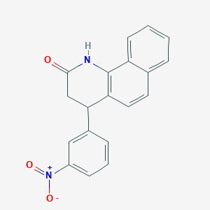 molecular formula C19H14N2O3 B428611 4-(3-nitrophenyl)-3,4-dihydrobenzo[h]quinolin-2(1H)-one 