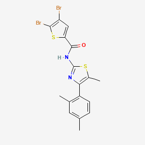 molecular formula C17H14Br2N2OS2 B4286123 4,5-dibromo-N-[4-(2,4-dimethylphenyl)-5-methyl-1,3-thiazol-2-yl]-2-thiophenecarboxamide 
