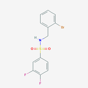 molecular formula C13H10BrF2NO2S B4286126 N-(2-bromobenzyl)-3,4-difluorobenzenesulfonamide 