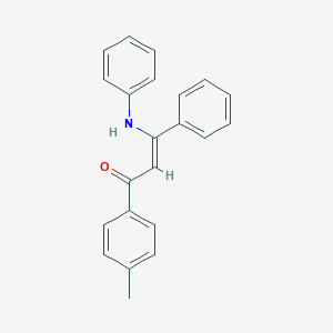 molecular formula C22H19NO B428613 3-Anilino-1-(4-methylphenyl)-3-phenyl-2-propen-1-one 