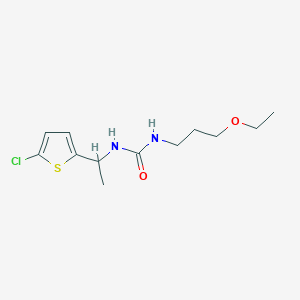 molecular formula C12H19ClN2O2S B4286144 N-[1-(5-chloro-2-thienyl)ethyl]-N'-(3-ethoxypropyl)urea 