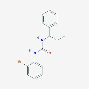 molecular formula C16H17BrN2O B4286172 N-(2-bromophenyl)-N'-(1-phenylpropyl)urea 
