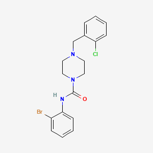 molecular formula C18H19BrClN3O B4286179 N-(2-bromophenyl)-4-(2-chlorobenzyl)-1-piperazinecarboxamide 
