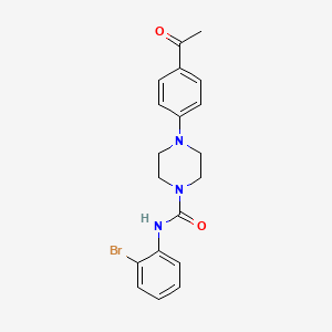 molecular formula C19H20BrN3O2 B4286193 4-(4-acetylphenyl)-N-(2-bromophenyl)-1-piperazinecarboxamide 