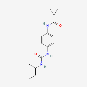 molecular formula C15H21N3O2 B4286223 N-(4-{[(sec-butylamino)carbonyl]amino}phenyl)cyclopropanecarboxamide 