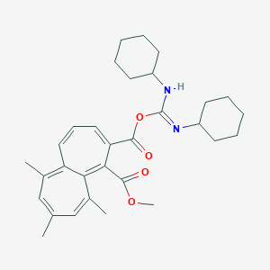 molecular formula C31H40N2O4 B428624 2-O-(N,N'-dicyclohexylcarbamimidoyl) 1-O-methyl 6,8,10-trimethylheptalene-1,2-dicarboxylate 