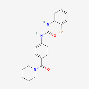 molecular formula C19H20BrN3O2 B4286240 N-(2-bromophenyl)-N'-[4-(1-piperidinylcarbonyl)phenyl]urea 