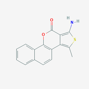 molecular formula C16H11NO2S B428626 1-Amino-3-methyl-11H-benzo[h]thieno[3,4-c]chromen-11-one 