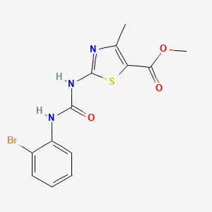 molecular formula C13H12BrN3O3S B4286260 methyl 2-({[(2-bromophenyl)amino]carbonyl}amino)-4-methyl-1,3-thiazole-5-carboxylate 