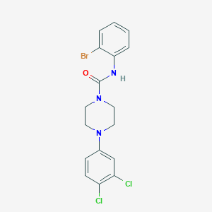 molecular formula C17H16BrCl2N3O B4286295 N-(2-bromophenyl)-4-(3,4-dichlorophenyl)-1-piperazinecarboxamide 