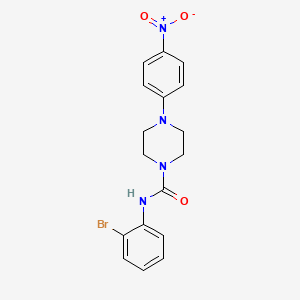 molecular formula C17H17BrN4O3 B4286302 N-(2-bromophenyl)-4-(4-nitrophenyl)-1-piperazinecarboxamide 
