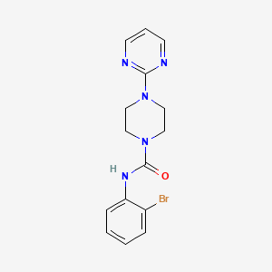 molecular formula C15H16BrN5O B4286307 N-(2-bromophenyl)-4-(2-pyrimidinyl)-1-piperazinecarboxamide 