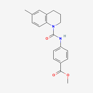 molecular formula C19H20N2O3 B4286319 methyl 4-{[(6-methyl-3,4-dihydro-1(2H)-quinolinyl)carbonyl]amino}benzoate 