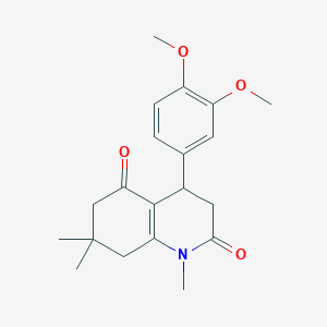 4-(3,4-dimethoxyphenyl)-1,7,7-trimethyl-4,6,7,8-tetrahydro-2,5(1H,3H)-quinolinedione