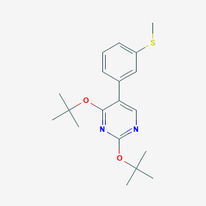 molecular formula C19H26N2O2S B428634 2,4-Ditert-butoxy-5-[3-(methylsulfanyl)phenyl]pyrimidine 