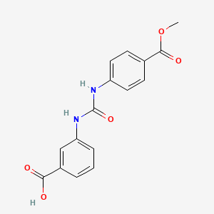 molecular formula C16H14N2O5 B4286395 3-[({[4-(methoxycarbonyl)phenyl]amino}carbonyl)amino]benzoic acid 