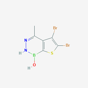 molecular formula C6H5BBr2N2OS B428640 5,6-dibromo-4-methylthieno[2,3-d][1,2,3]diazaborinin-1(2H)-ol 
