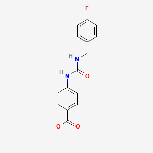 molecular formula C16H15FN2O3 B4286400 methyl 4-({[(4-fluorobenzyl)amino]carbonyl}amino)benzoate 