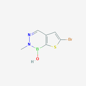 molecular formula C6H6BBrN2OS B428641 6-bromo-2-methylthieno[2,3-d][1,2,3]diazaborinin-1(2H)-ol 