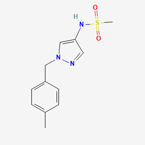 molecular formula C12H15N3O2S B4286420 N-[1-(4-methylbenzyl)-1H-pyrazol-4-yl]methanesulfonamide 