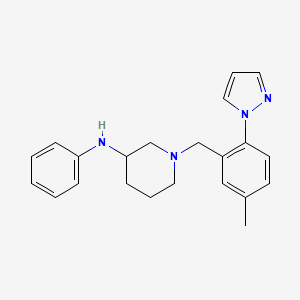 molecular formula C22H26N4 B4286427 1-[5-methyl-2-(1H-pyrazol-1-yl)benzyl]-N-phenyl-3-piperidinamine 