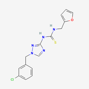 molecular formula C15H14ClN5OS B4286439 N-[1-(3-chlorobenzyl)-1H-1,2,4-triazol-3-yl]-N'-(2-furylmethyl)thiourea 