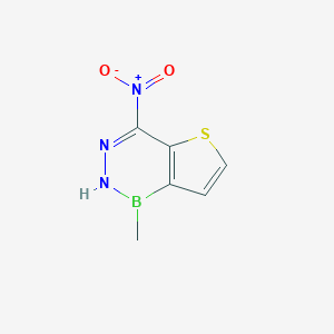 molecular formula C6H6BN3O2S B428644 4-(Nitro)-1-methyl-1,2-dihydrothieno[3,2-d][1,2,3]diazaborinine 