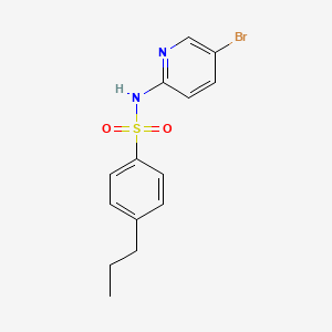 molecular formula C14H15BrN2O2S B4286453 N-(5-bromo-2-pyridinyl)-4-propylbenzenesulfonamide 
