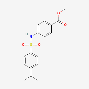 molecular formula C17H19NO4S B4286464 methyl 4-{[(4-isopropylphenyl)sulfonyl]amino}benzoate 