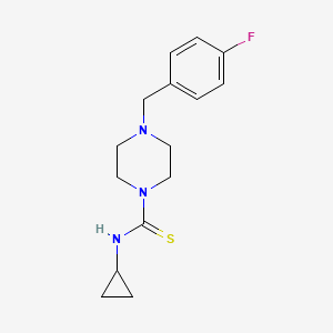 molecular formula C15H20FN3S B4286479 N-cyclopropyl-4-(4-fluorobenzyl)-1-piperazinecarbothioamide 