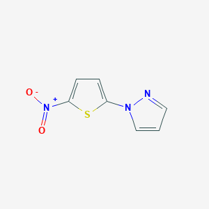 molecular formula C7H5N3O2S B428649 1-{5-nitro-2-thienyl}-1H-pyrazole 