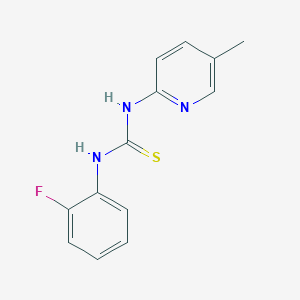 molecular formula C13H12FN3S B4286491 N-(2-fluorophenyl)-N'-(5-methyl-2-pyridinyl)thiourea 