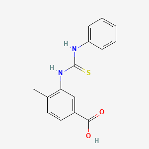 molecular formula C15H14N2O2S B4286492 3-[(anilinocarbonothioyl)amino]-4-methylbenzoic acid 
