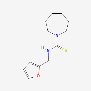 molecular formula C12H18N2OS B4286517 N-(2-furylmethyl)-1-azepanecarbothioamide 