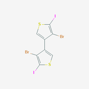 molecular formula C8H2Br2I2S2 B428652 4,4'-Bis[3-bromo-2-iodothiophene] 