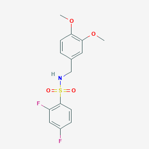 molecular formula C15H15F2NO4S B4286523 N-(3,4-dimethoxybenzyl)-2,4-difluorobenzenesulfonamide 