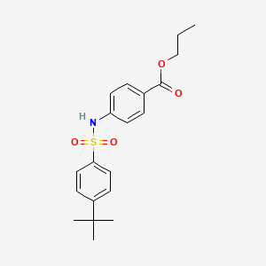 propyl 4-{[(4-tert-butylphenyl)sulfonyl]amino}benzoate